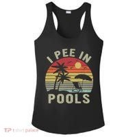I Pee In Pools Sarcastic Sayings For Pools Lovers Retro Ladies PosiCharge Competitor Racerback Tank thumb 0