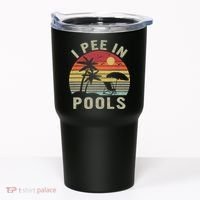 I Pee In Pools Sarcastic Sayings For Pools Lovers Retro Tumbler thumb 0