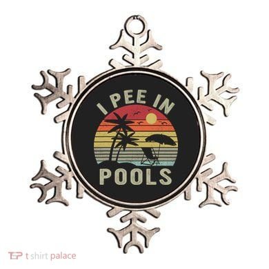 I Pee In Pools Sarcastic Sayings For Pools Lovers Retro Ornament