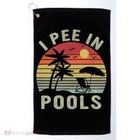 I Pee In Pools Sarcastic Sayings For Pools Lovers Retro Golf Towel thumb 0