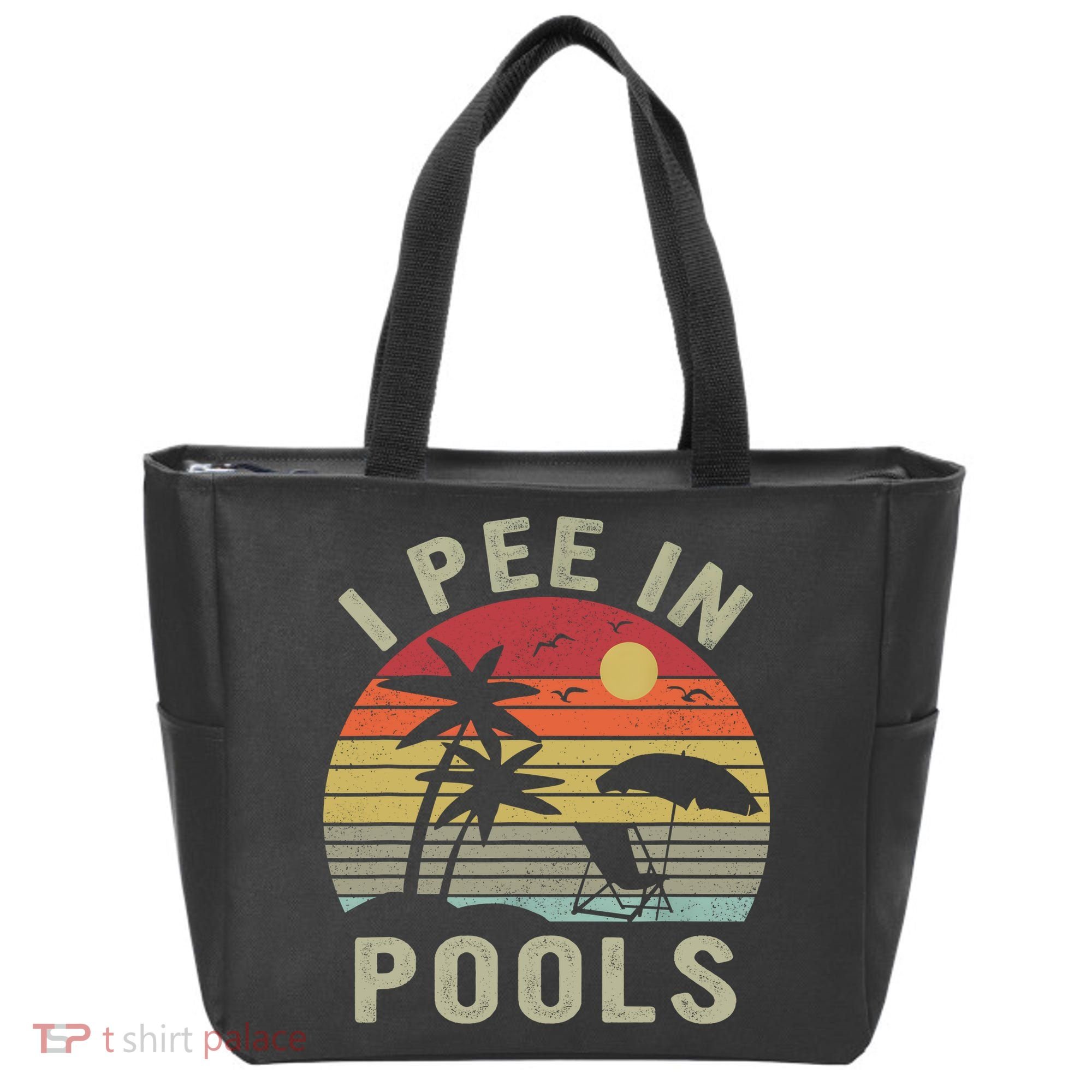 I Pee In Pools Sarcastic Sayings For Pools Lovers Retro Tote Bag
