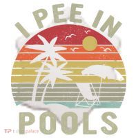 I Pee In Pools Sarcastic Sayings For Pools Lovers Retro Ceramic Ornament thumb 2