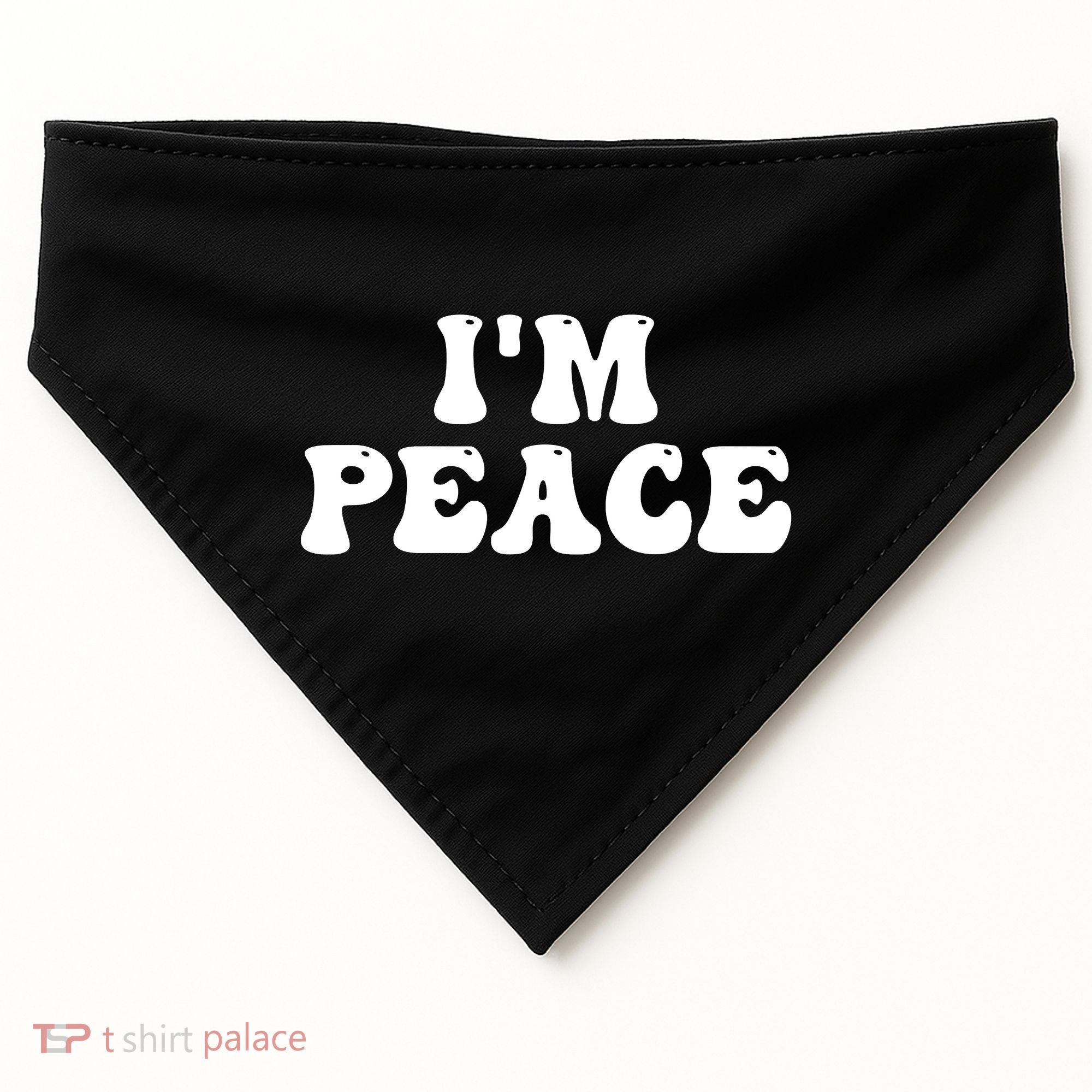 I'M PEACE - I COME IN PEACE Funny Couple's Matching A USA-Made Doggie Bandana