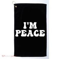 I'M PEACE - I COME IN PEACE Funny Couple's Matching A Golf Towel thumb 0