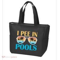 I Pee In Pools Funny Jokes Sarcastic Sayings Tote Bag thumb 3