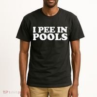 I Pee In Pools Funny Vacation I Pee In Pools Tall T-Shirt thumb 2