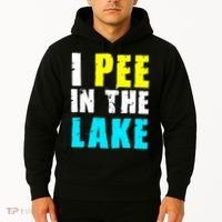 I Pee In The Lake Funny Summer Vacation Hoodie thumb 2