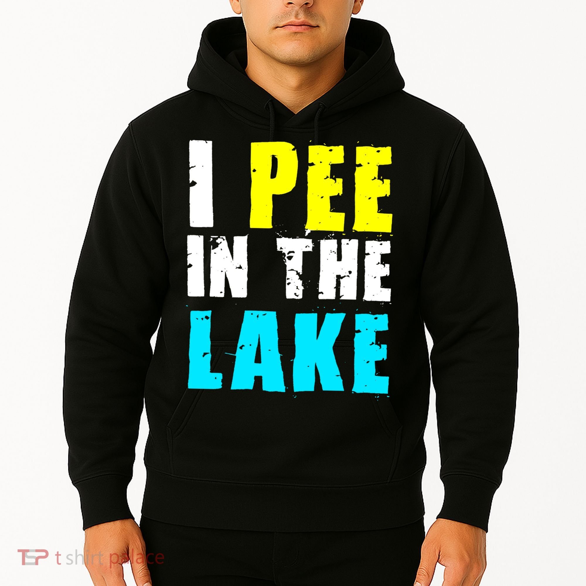 I Pee In The Lake Funny Summer Vacation Hoodie