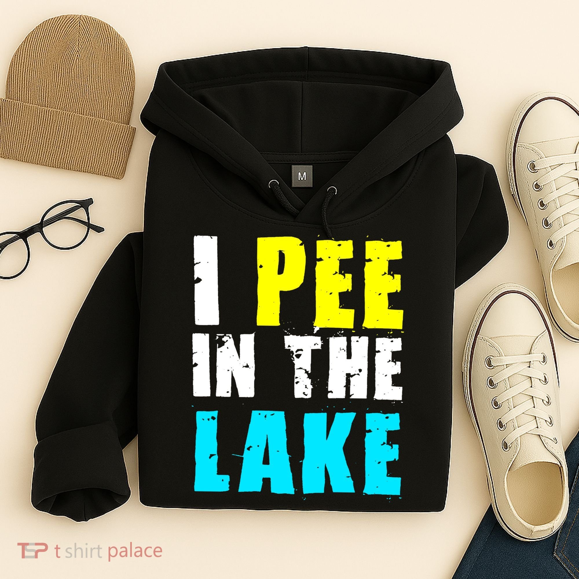 I Pee In The Lake Funny Summer Vacation Hoodie