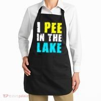 I Pee In The Lake Funny Summer Vacation Apron thumb 2