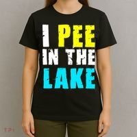 I Pee In The Lake Funny Summer Vacation T-Shirt thumb 4