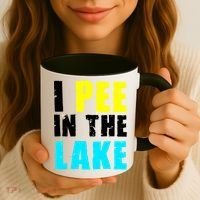 I Pee In The Lake Funny Summer Vacation Coffee Mug thumb 3