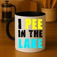 I Pee In The Lake Funny Summer Vacation Coffee Mug thumb 4