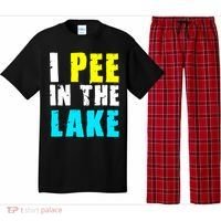 I Pee In The Lake Funny Summer Vacation Pajama Set thumb 0