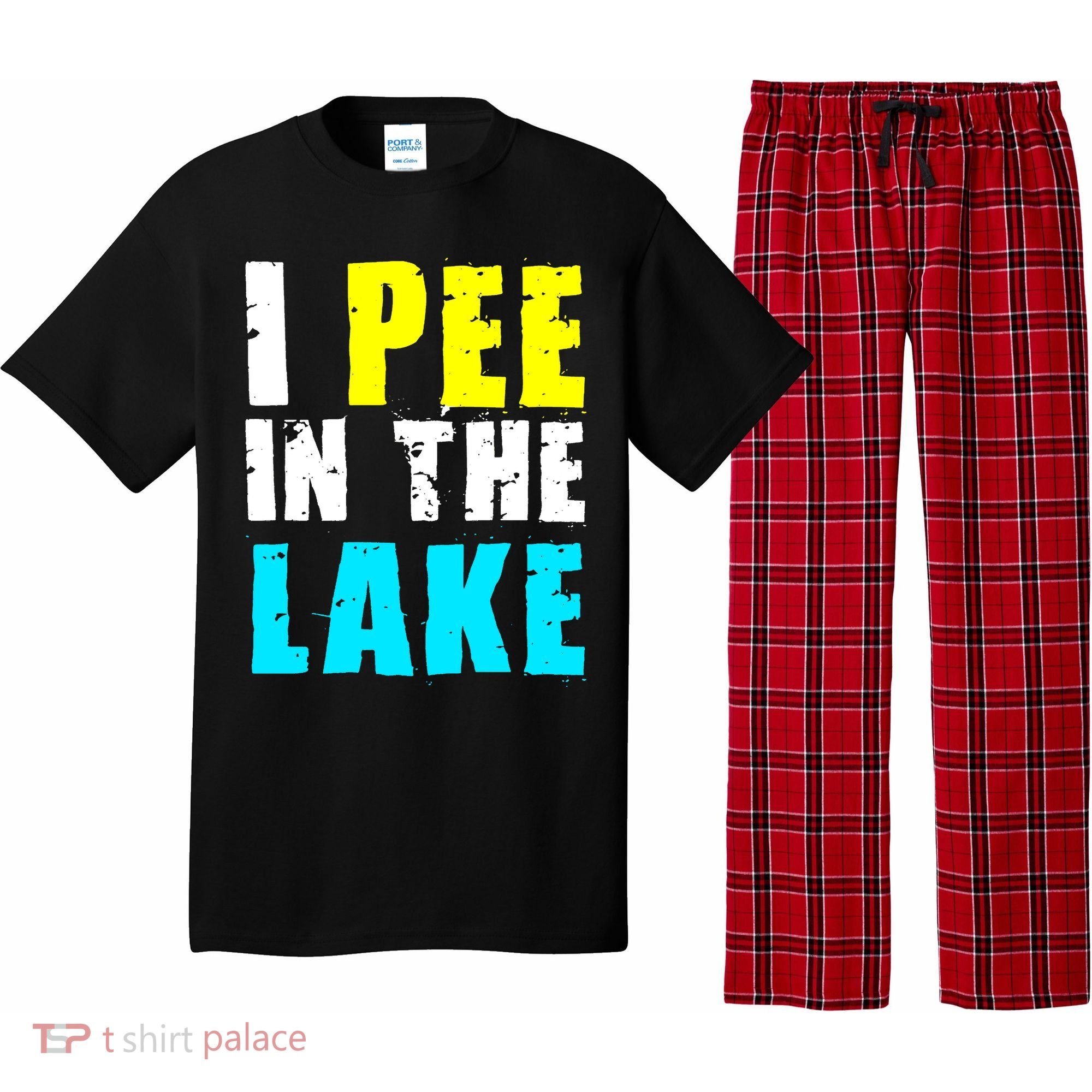 I Pee In The Lake Funny Summer Vacation Pajama Set