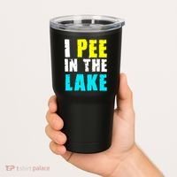 I Pee In The Lake Funny Summer Vacation Tumbler thumb 2