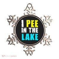 I Pee In The Lake Funny Summer Vacation Ornament thumb 0