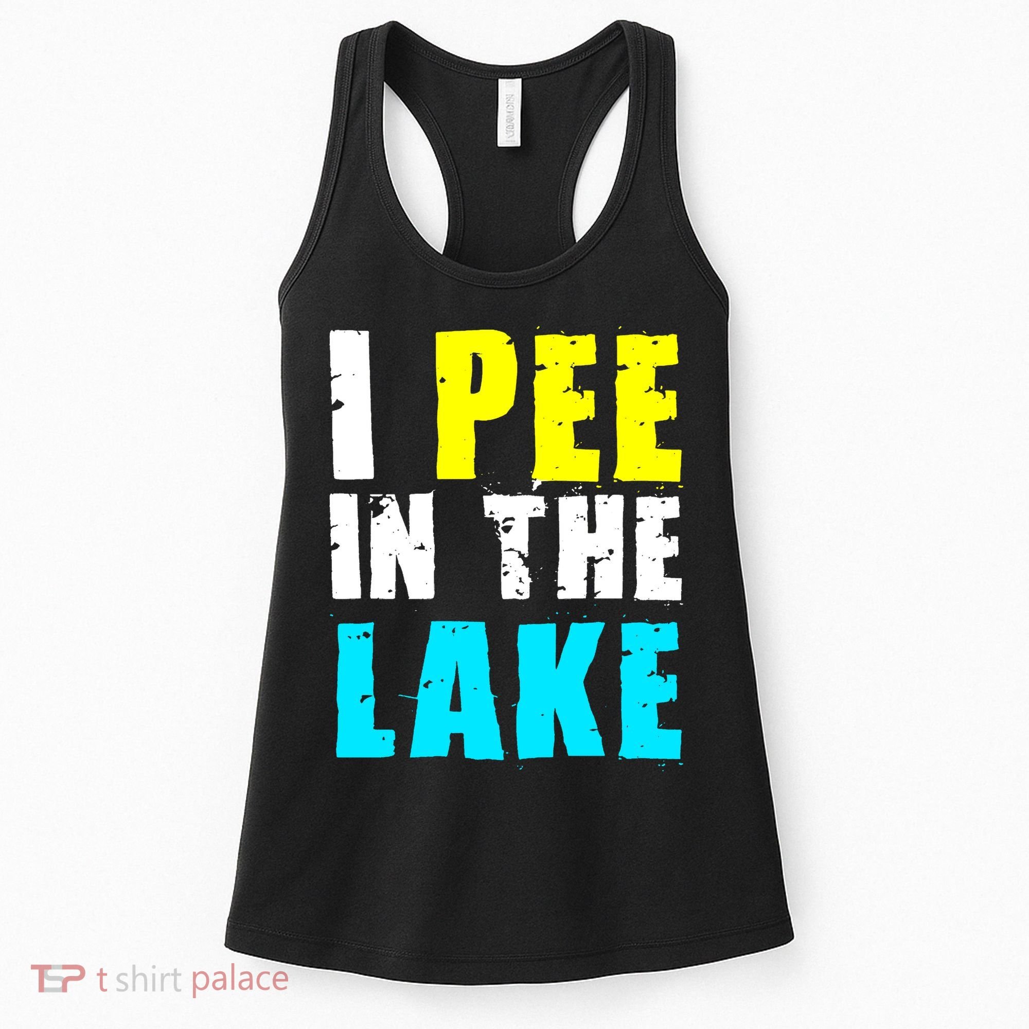I Pee In The Lake Funny Summer Vacation Women's Tank Top