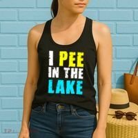 I Pee In The Lake Funny Summer Vacation Women's Tank Top thumb 2