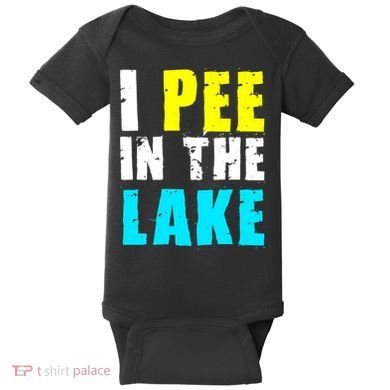 I Pee In The Lake Funny Summer Vacation Baby Bodysuit