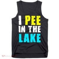I Pee In The Lake Funny Summer Vacation Tank Top thumb 0