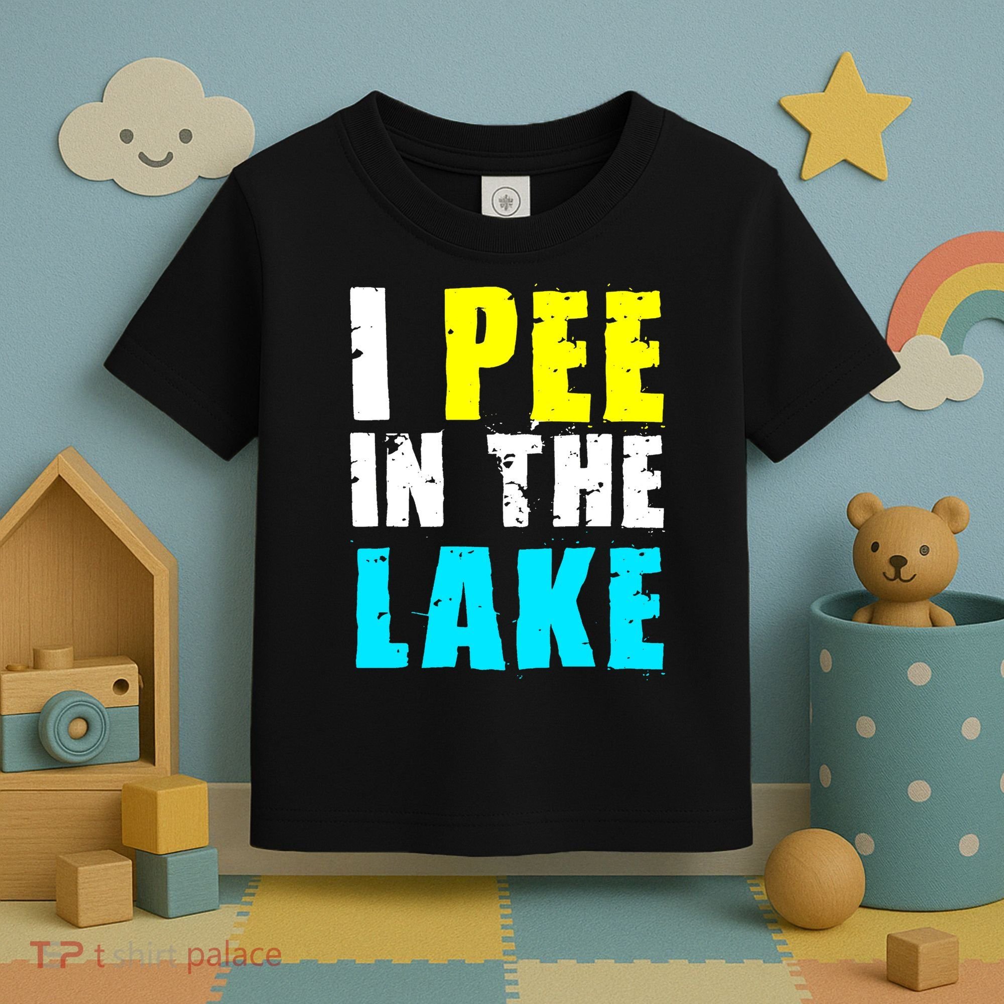 I Pee In The Lake Funny Summer Vacation Toddler T-Shirt
