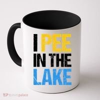 I Pee In The Lake Funny Summer Vacation Coffee Mug thumb 0