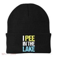 I Pee In The Lake Funny Summer Vacation Beanie thumb 0