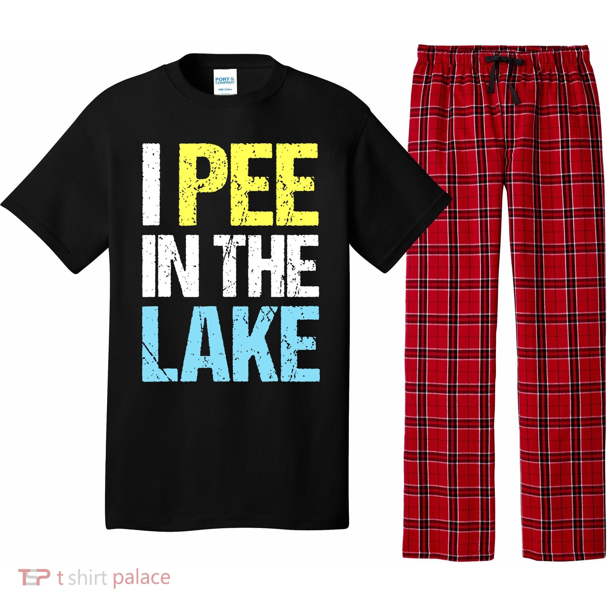 I Pee In The Lake Funny Summer Vacation Pajama Set