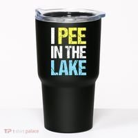 I Pee In The Lake Funny Summer Vacation Tumbler thumb 0