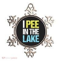 I Pee In The Lake Funny Summer Vacation Ornament thumb 0