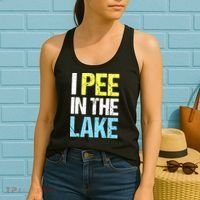 I Pee In The Lake Funny Summer Vacation Women's Tank Top thumb 2