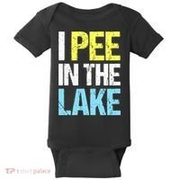 I Pee In The Lake Funny Summer Vacation Baby Bodysuit thumb 0