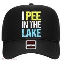 I Pee In The Lake Funny Summer Vacation Hat thumb 0