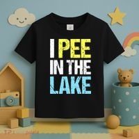 I Pee In The Lake Funny Summer Vacation Toddler T-Shirt thumb 3