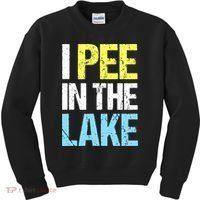 I Pee In The Lake Funny Summer Vacation Kids Sweatshirt thumb 0