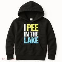 I Pee In The Lake Funny Summer Vacation Kids Hoodie thumb 0