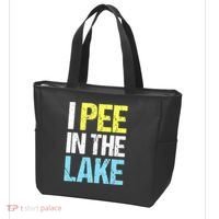I Pee In The Lake Funny Summer Vacation Tote Bag thumb 3