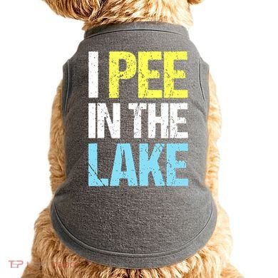 I Pee In The Lake Funny Summer Vacation Doggie Tank