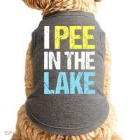 I Pee In The Lake Funny Summer Vacation Doggie Tank thumb 0