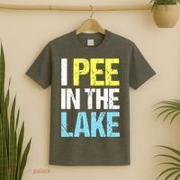 I Pee In The Lake Funny Summer Vacation T-Shirt thumb 2