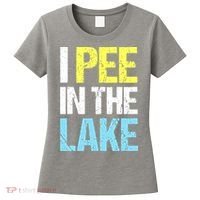 I Pee In The Lake Funny Summer Vacation Women's T-Shirt thumb 0