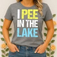 I Pee In The Lake Funny Summer Vacation Women's T-Shirt thumb 2