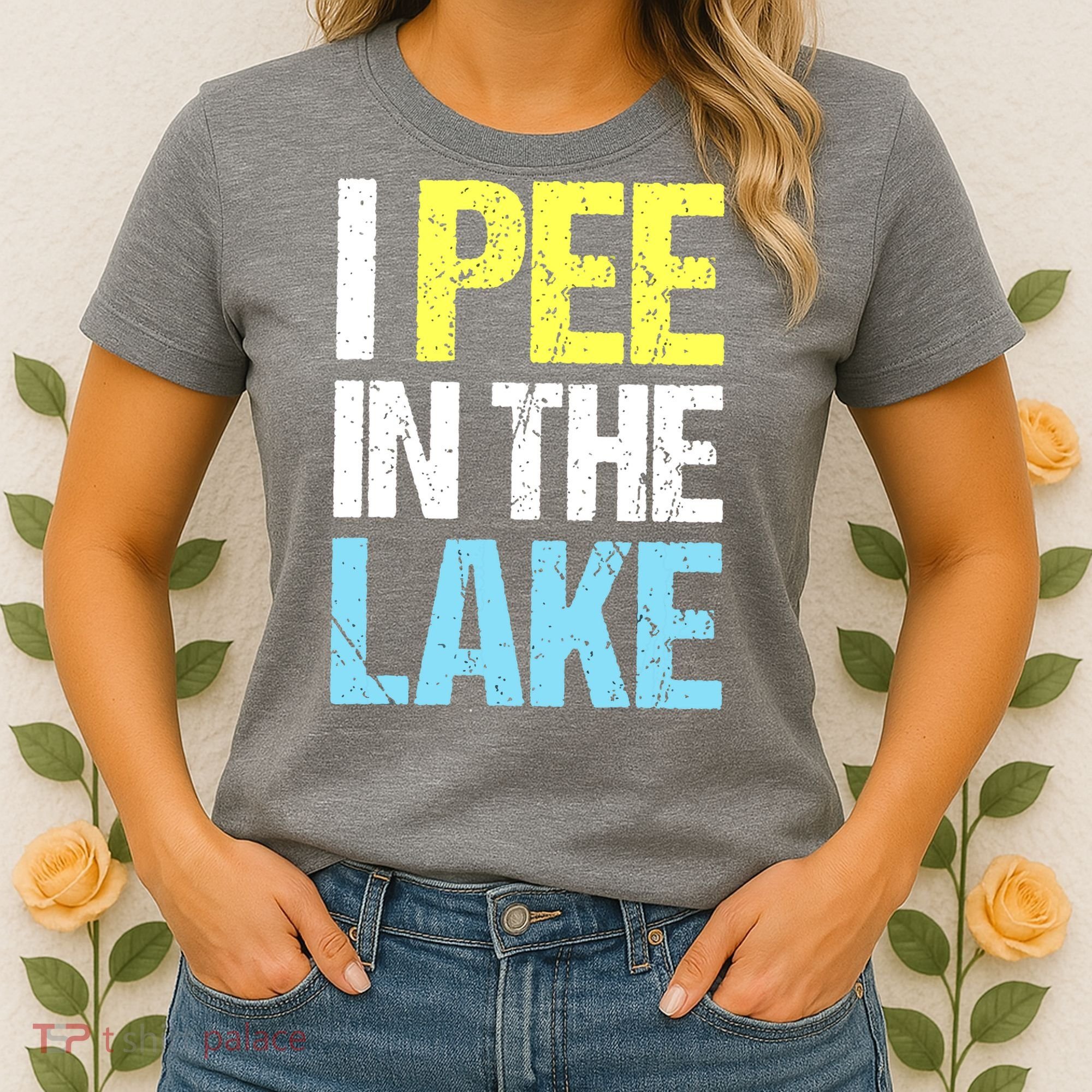 I Pee In The Lake Funny Summer Vacation Women's T-Shirt