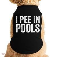 I Pee In Pools Funny Doggie Tank thumb 0