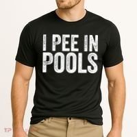 I Pee In Pools Funny Cooling Performance Crew T-Shirt thumb 2