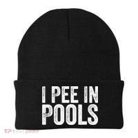 I Pee In Pools Funny Beanie thumb 0