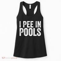 I Pee In Pools Funny Women's Tank Top thumb 0