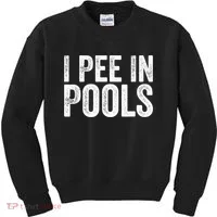 I Pee In Pools Funny Kids Sweatshirt thumb 0