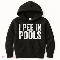 I Pee In Pools Funny Kids Hoodie thumb 0
